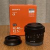SEL40F25G | Ống kính 40mmF2.5G Sony